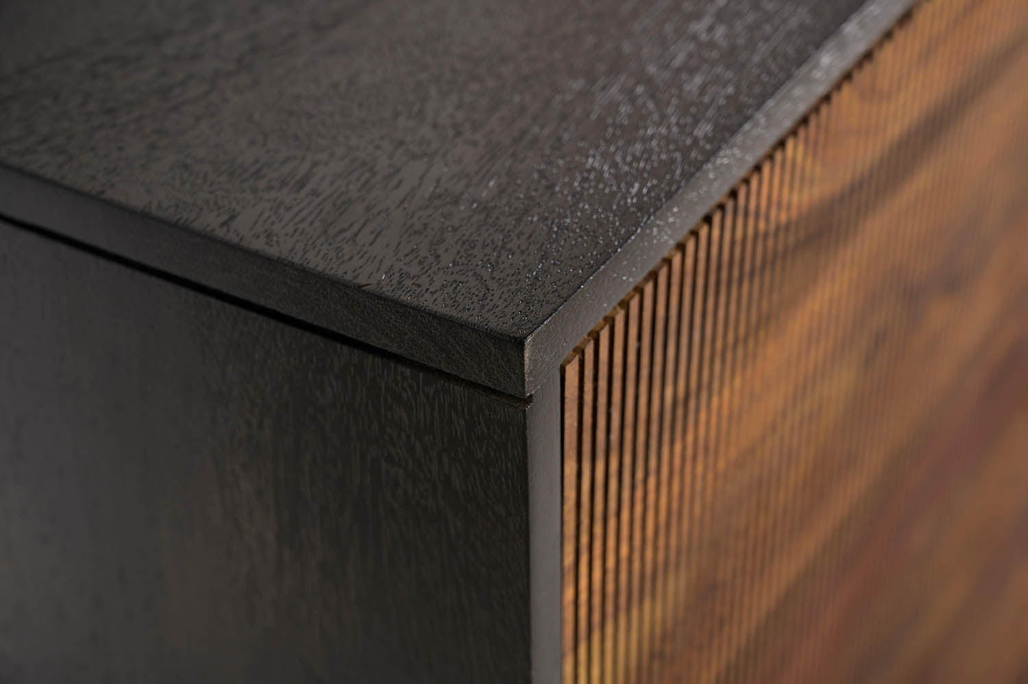 Milo 3 Door Wooden Sideboard, part of the Milo Collection - Close Up of Wood