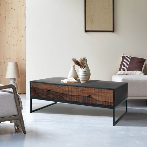 Milo Wooden Coffee Table, part of the Milo Collection - Lifestyle Image 