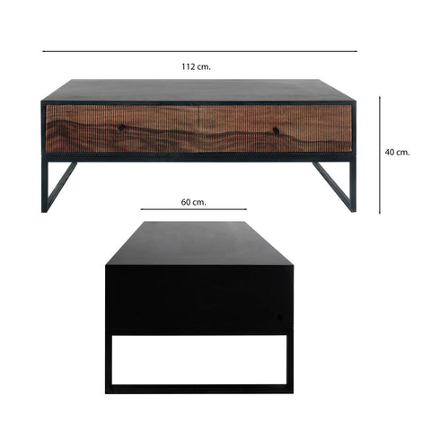 Milo Wooden Coffee Table, part of the Milo Collection - Dimensions 