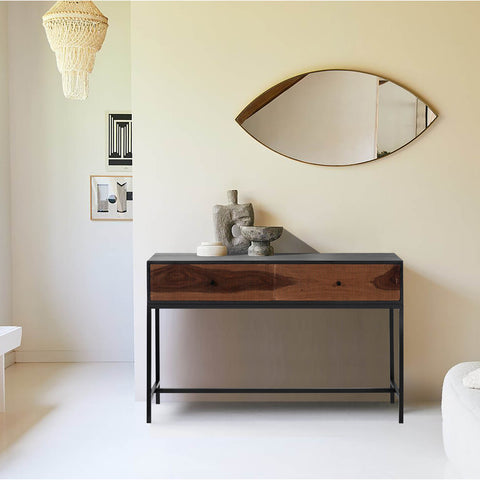 Milo Wooden Console Table, part of the Milo Collection - Lifestyle Image 