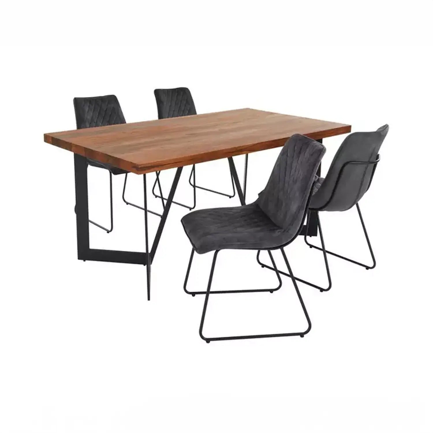 Milo Wooden Dining Table with Creed Dining Chairs