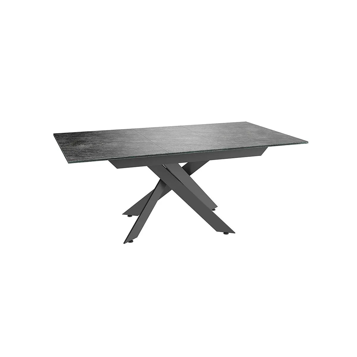 Mirage Glazed Grey Ceramic 1.6M Extending Dining Table