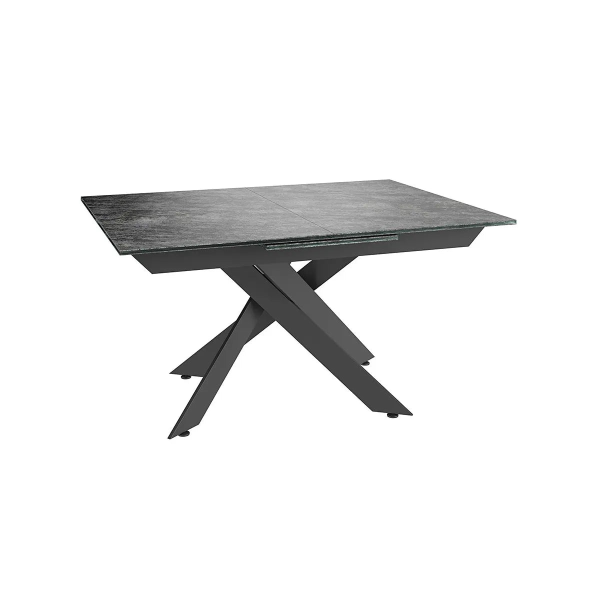 Mirage Glazed Grey Ceramic 1.6M Extending Dining Table