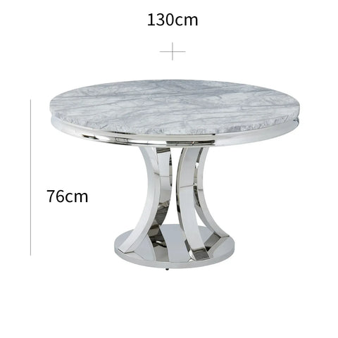 Mitzi Round Light Grey Marble Top Dining Table, choose from 5 marble finishes - Dimensions 