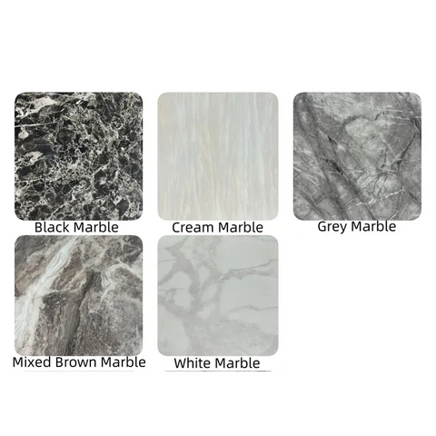 Arianna 2M Marble Top Dining Table - Colour Swatches 