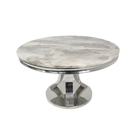 Mitzi Round Light Grey Marble Top Dining Table, choose from 5 marble finishes - Table Top Grey Marble Finish 