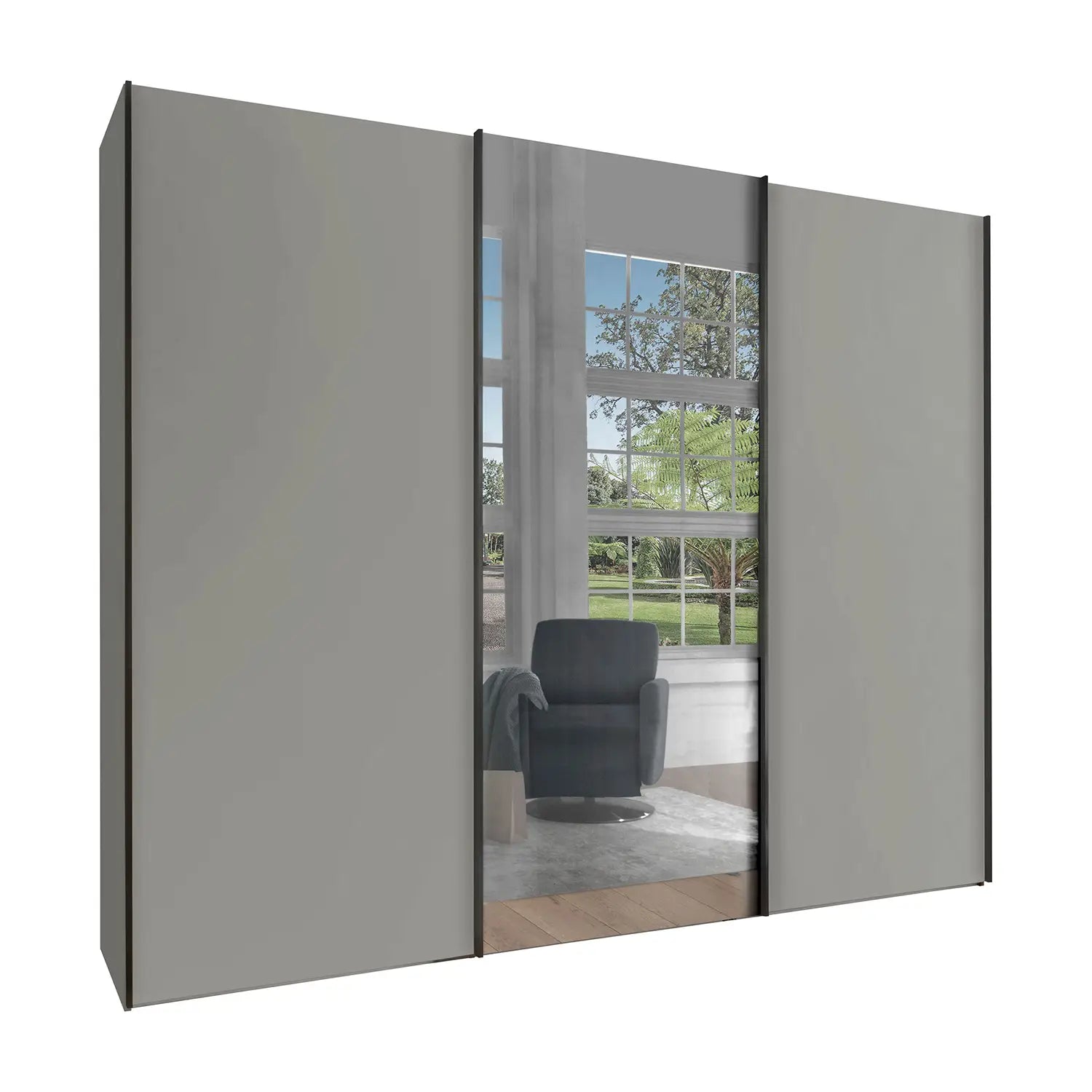 Wiemann Monaco Pebble Grey Sliding Door Wardrobe 