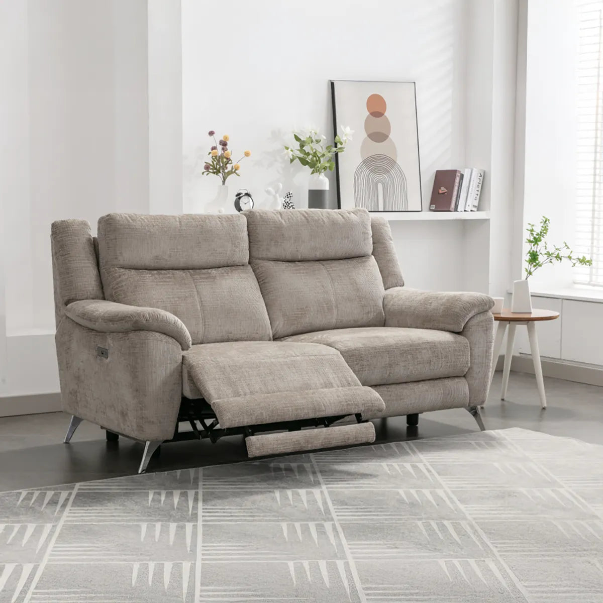 Spencer Fabric Electric Recliner Sofa