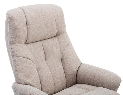 Muscat Fabric Swivel Recliner Chair with Footstool