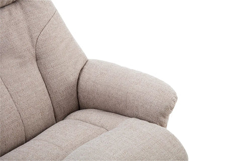 Muscat Fabric Swivel Recliner Chair with Footstool