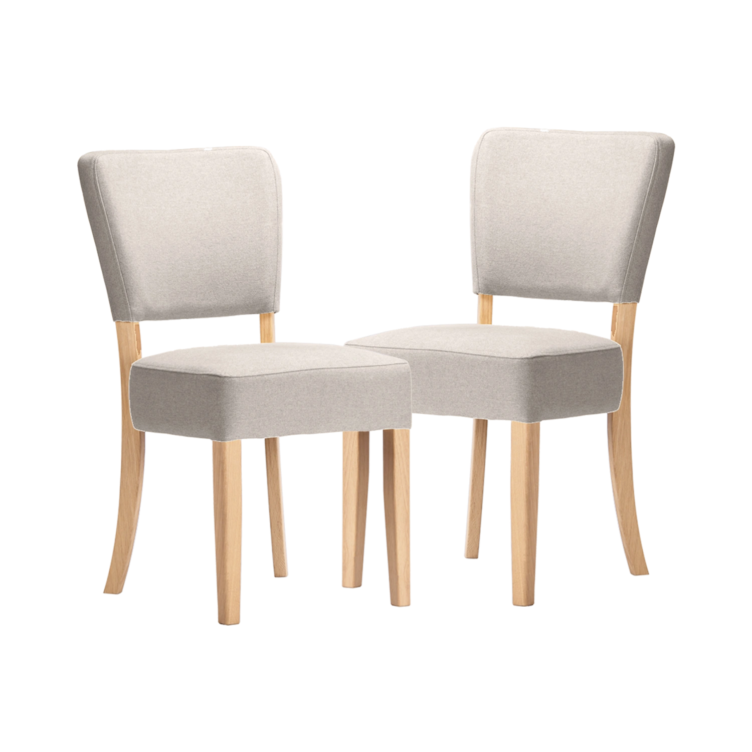 Nico Fabric Dining Chairs with Oak Legs - Set of 4