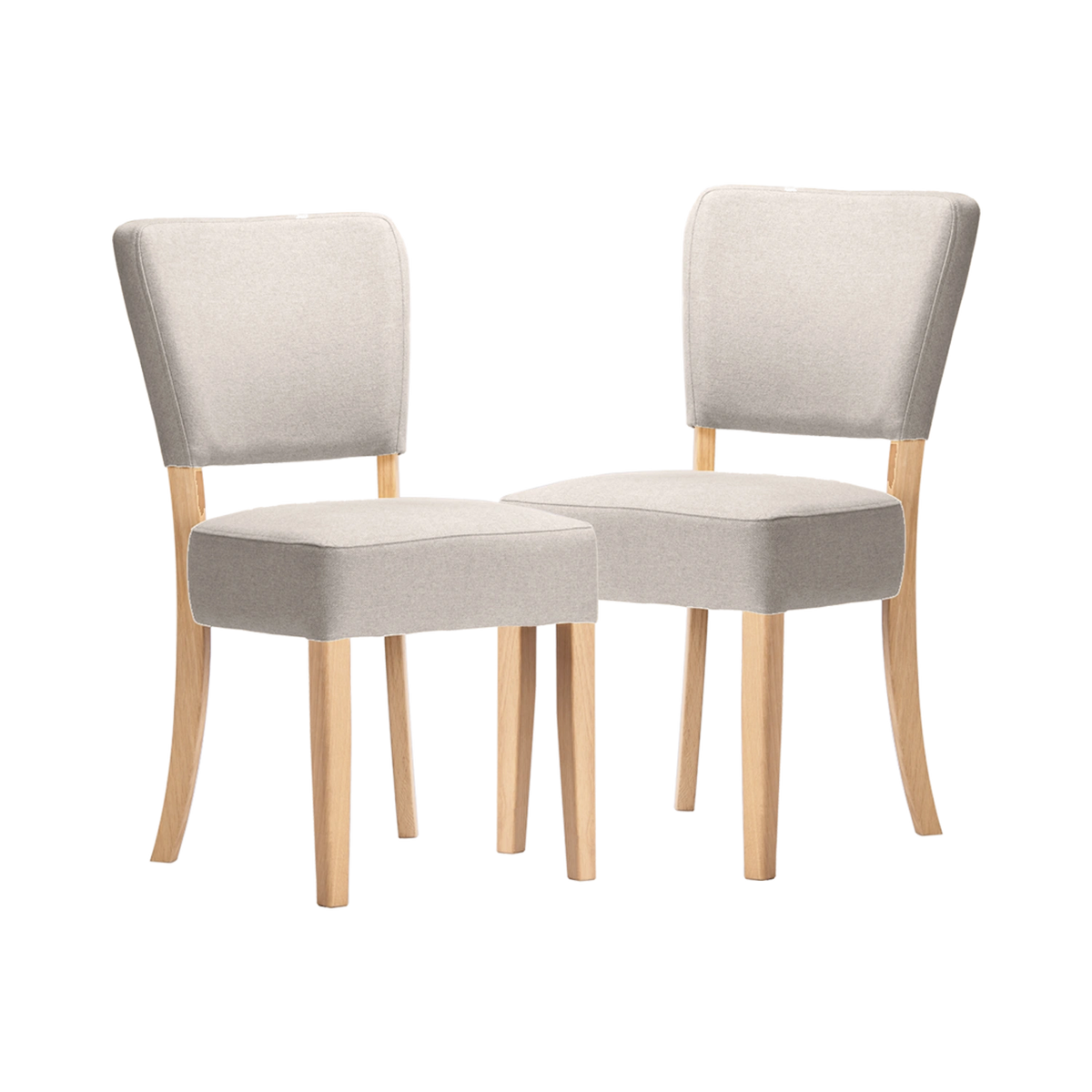 Nico Fabric Dining Chairs with Oak Legs - Set of 4