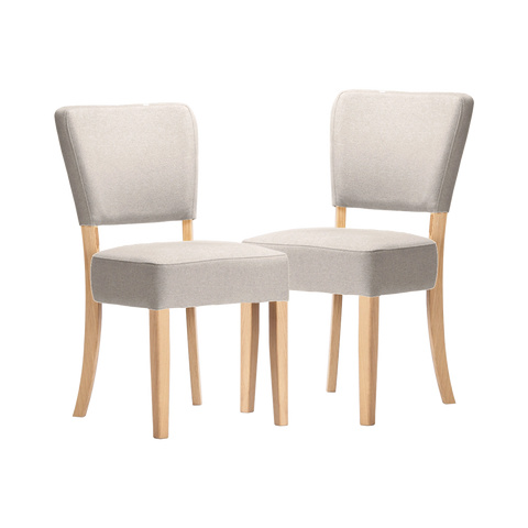 Nico Fabric Dining Chairs with Oak Legs - Set of 4