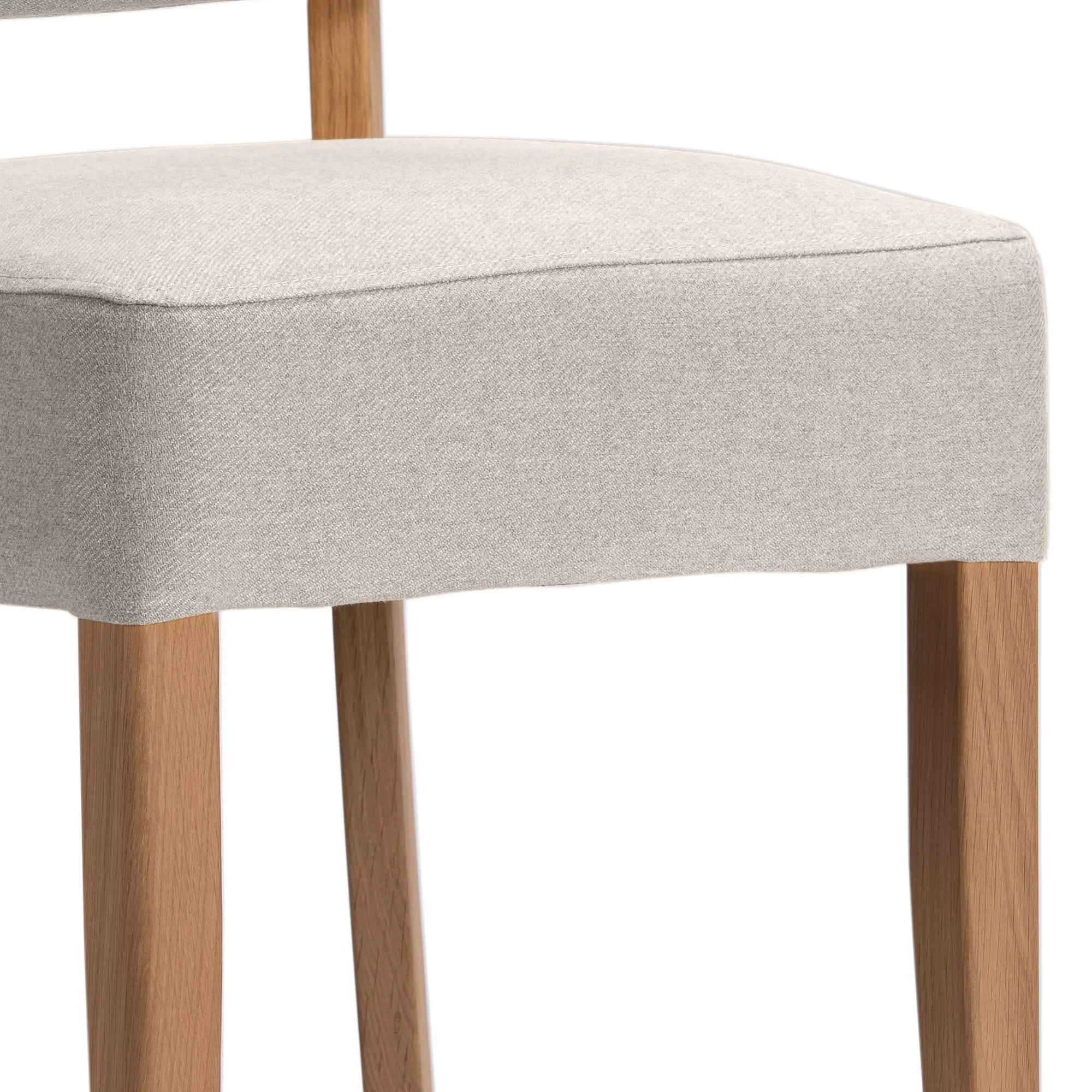 Nico Fabric Dining Chairs with Oak Legs - Set of 4