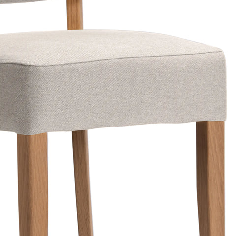 Nico Fabric Dining Chairs with Oak Legs - Set of 4