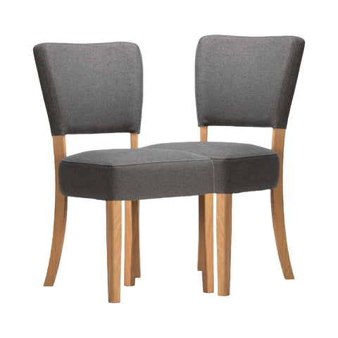 Nico Pewter Fabric Dining Chairs 