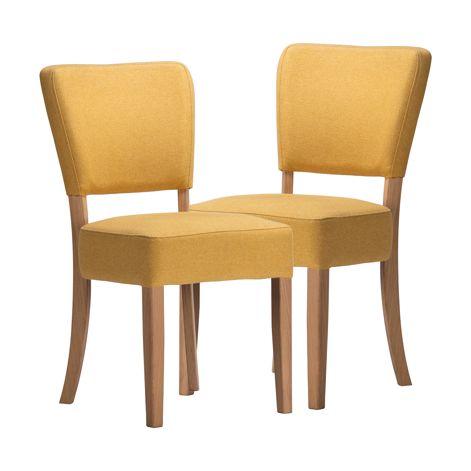 Nico Fabric Dining Chairs with Oak Legs - Set of 4