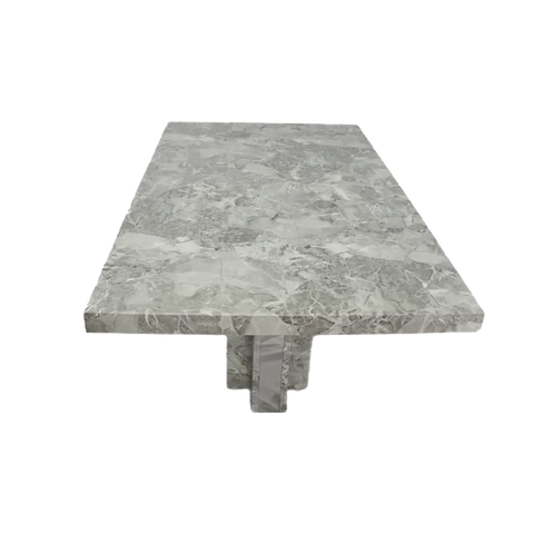 Newcastle Grey Marble Dining Table, 150cm 4 seater or 6 seater dining table - 006