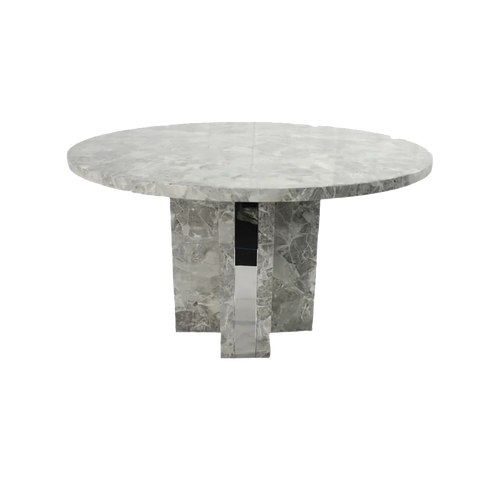 Newcastle Round Grey Marble Dining Table