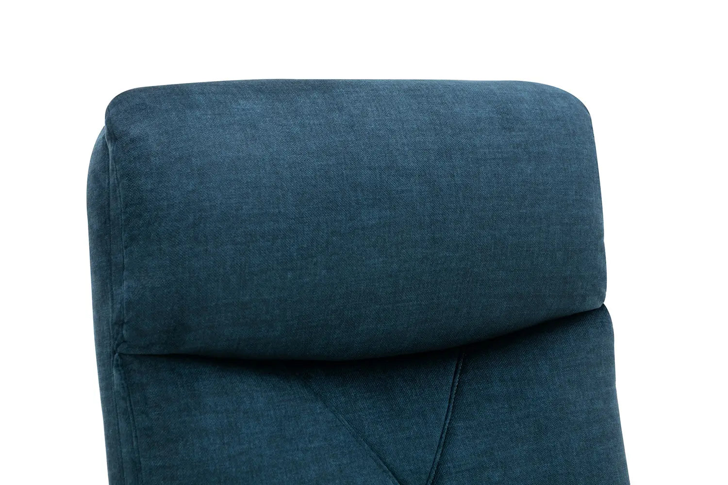 Nice Fabric Swivel Recliner Chair and Footstool, Living Room Bedroom Relaxing Chair, Deep Blue fabric Colour - 006