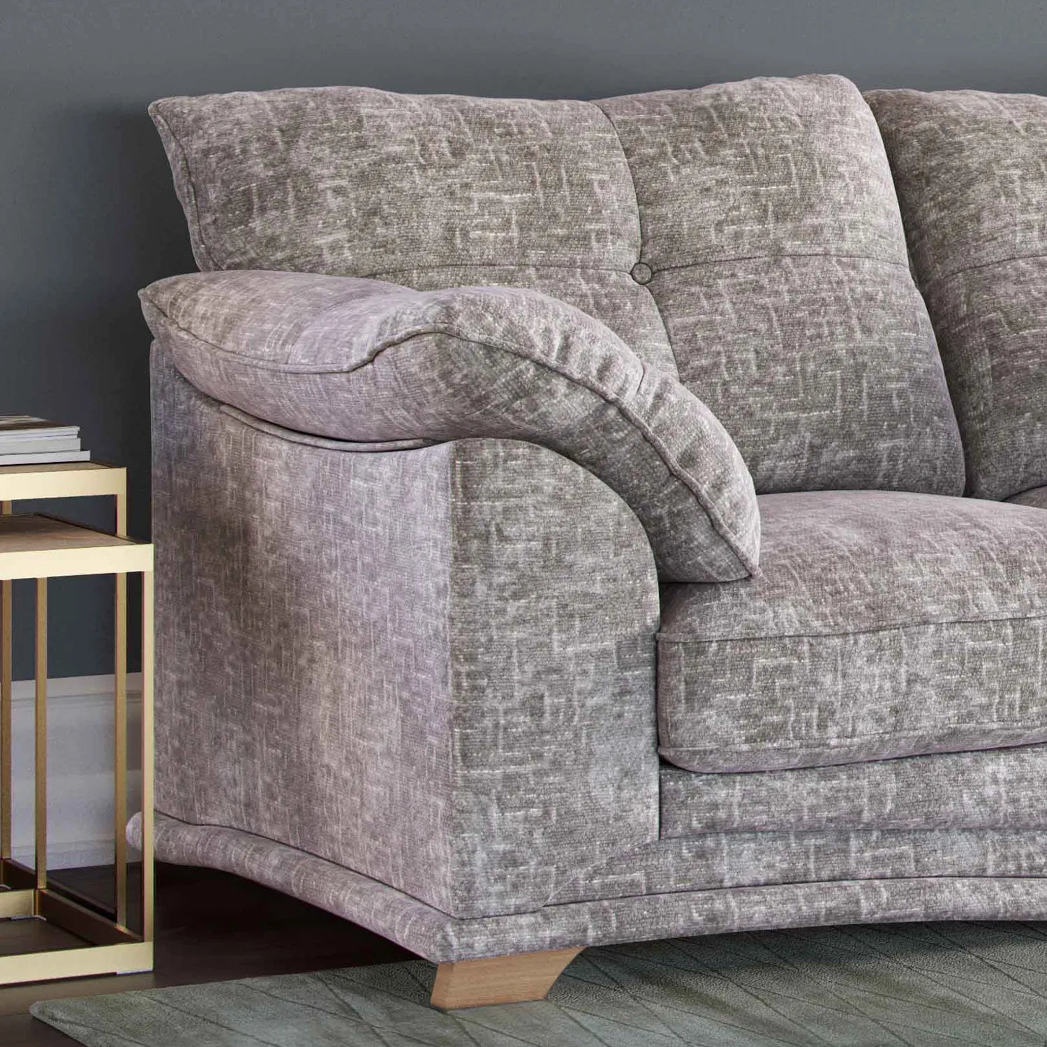 Nolan Fabric Upholstered 3 Seater Sofa