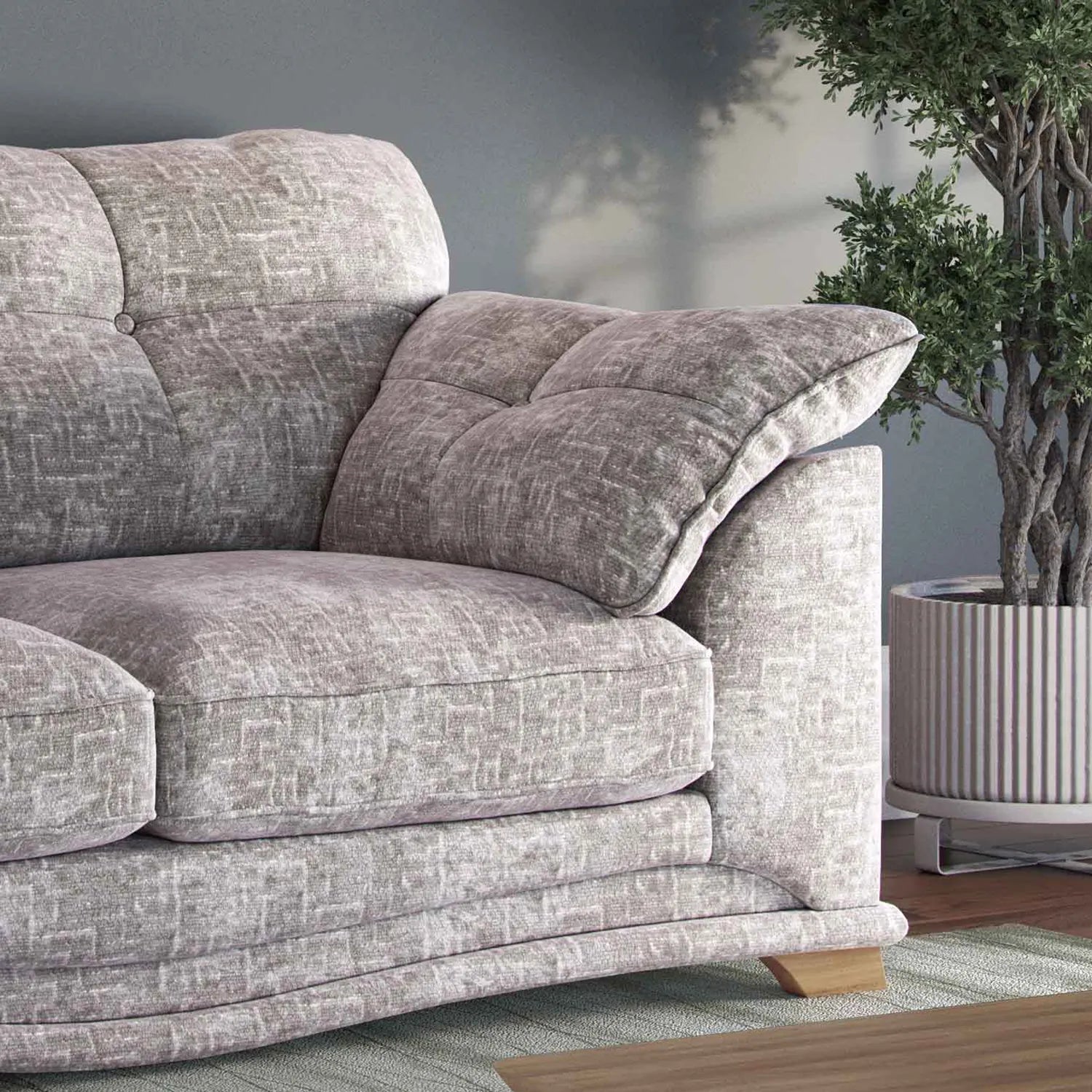 Nolan Fabric Upholstered 3 Seater Sofa