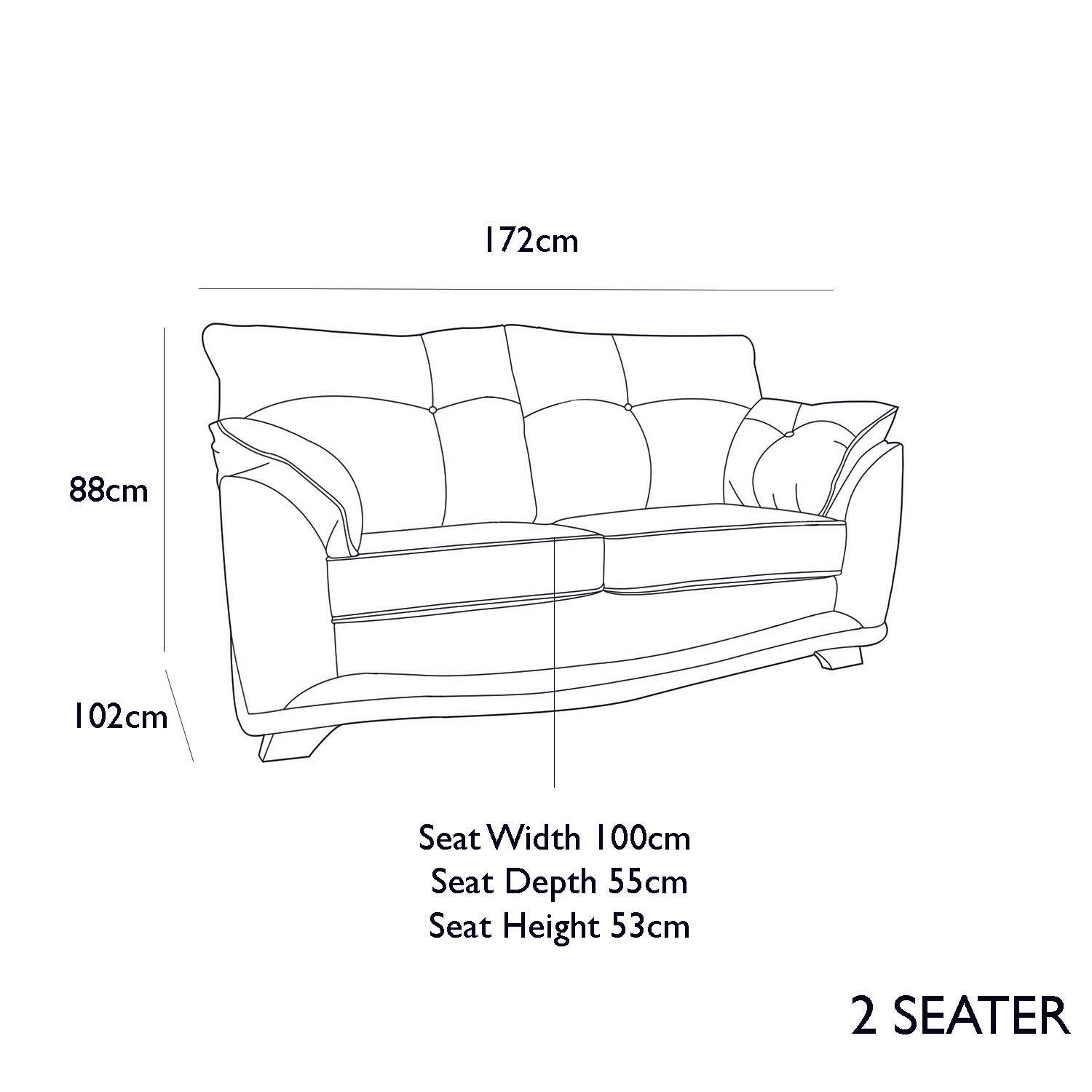 Nolan Fabric Upholstered 3 Seater Sofa