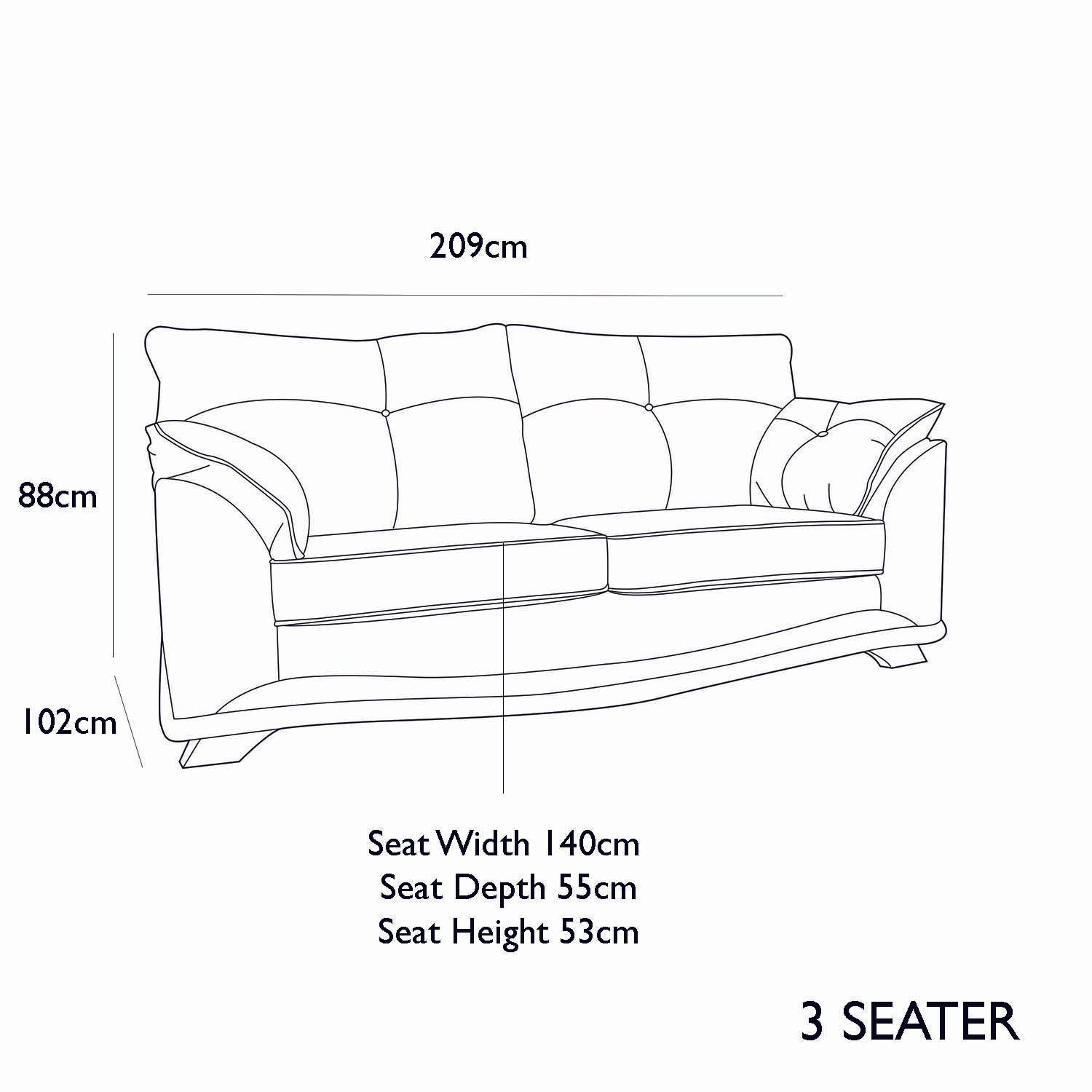 Nolan Brown Leather 3 Seater Sofa