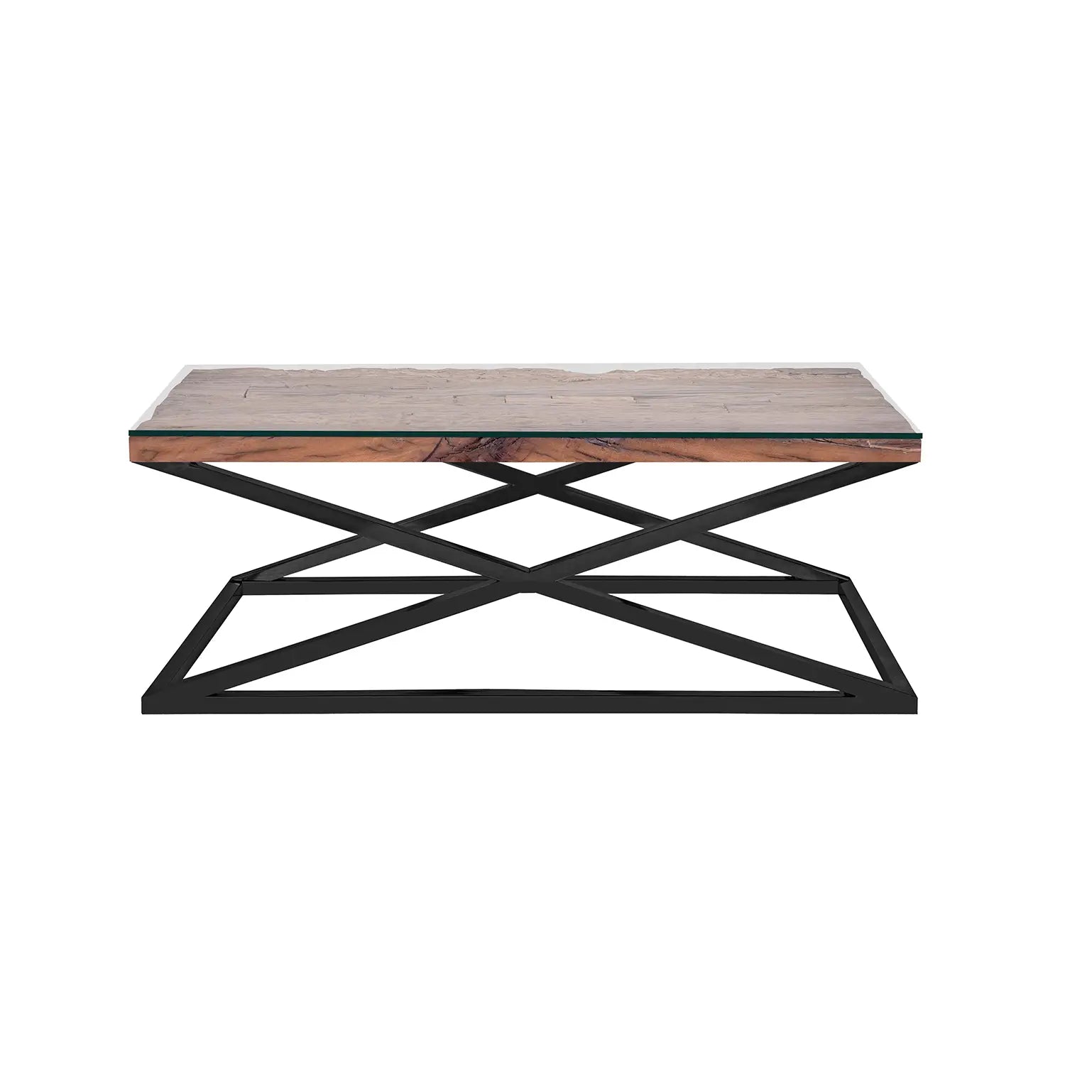 Noir Railway Sleeper Wood Coffee Table