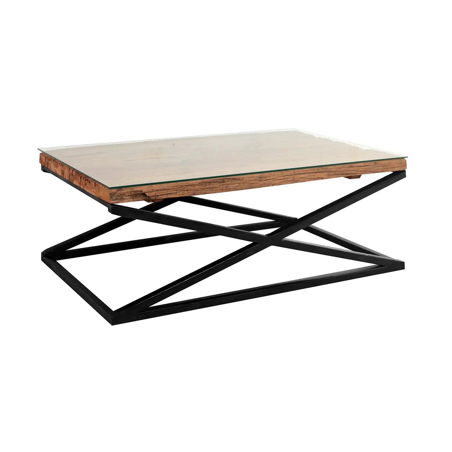 Noir Railway Sleeper Wood Coffee Table