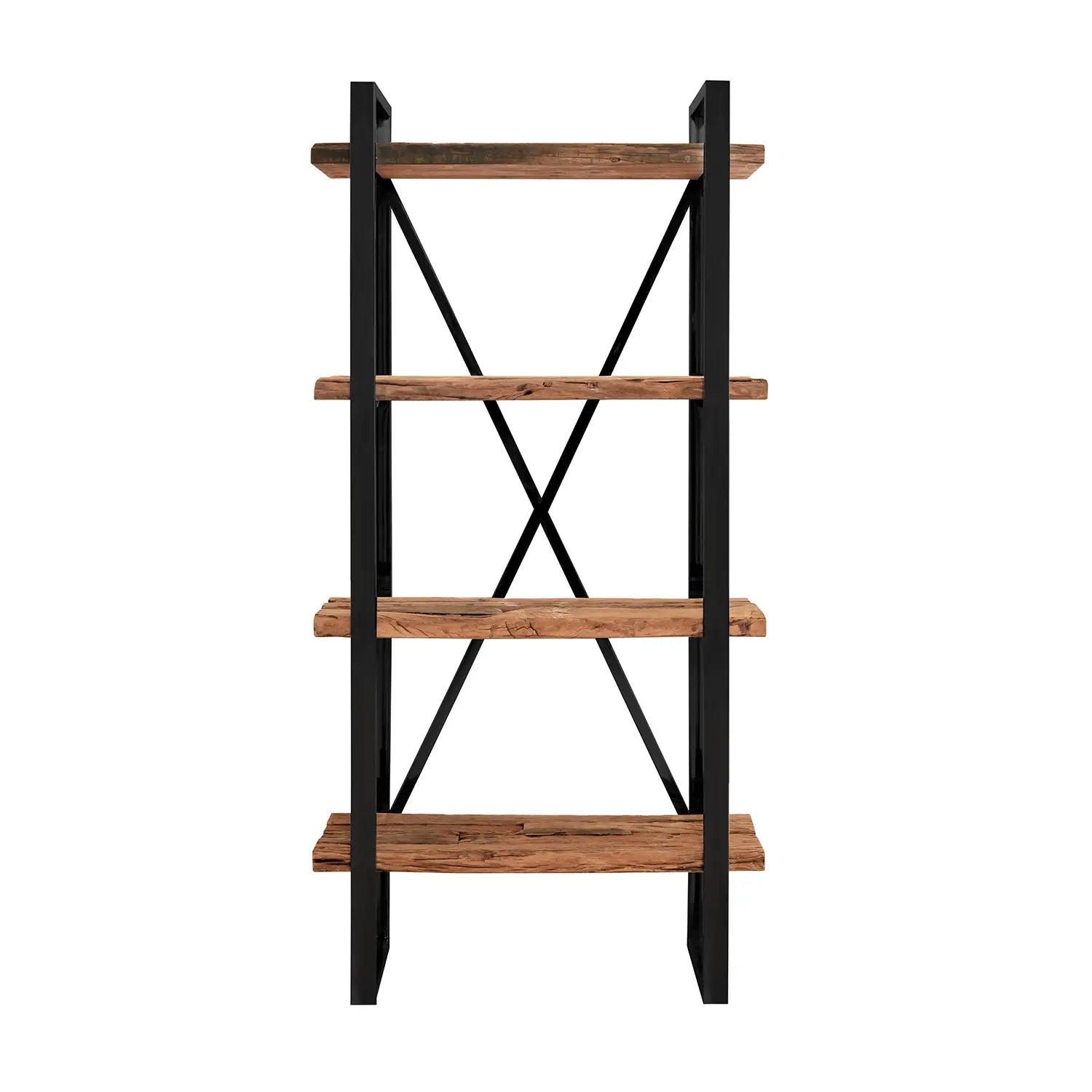 Noir Railway Sleeper Wood Shelf Unit