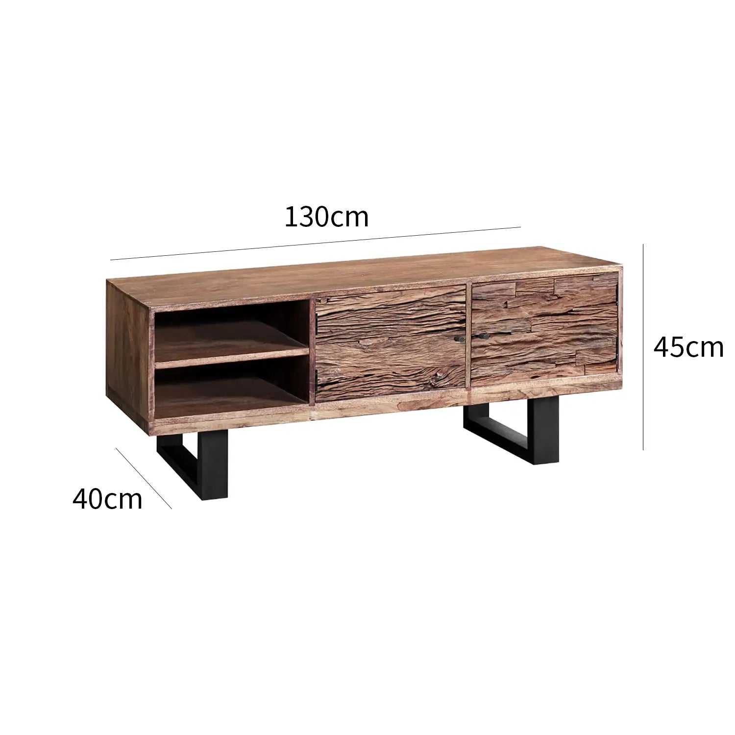 Noir Railway Sleeper Wood TV Unit