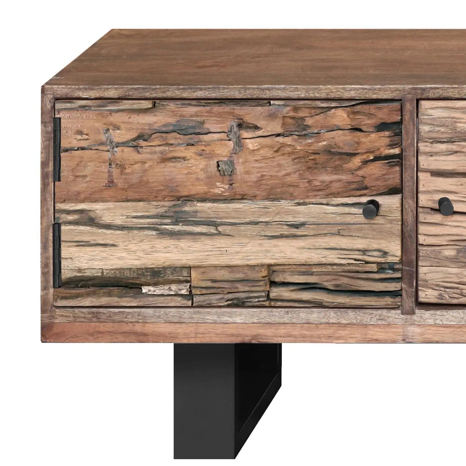 Noir Railway Sleeper Wood TV Unit