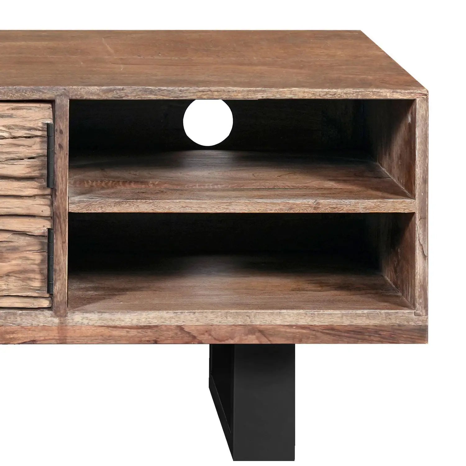 Noir Railway Sleeper Wood TV Unit