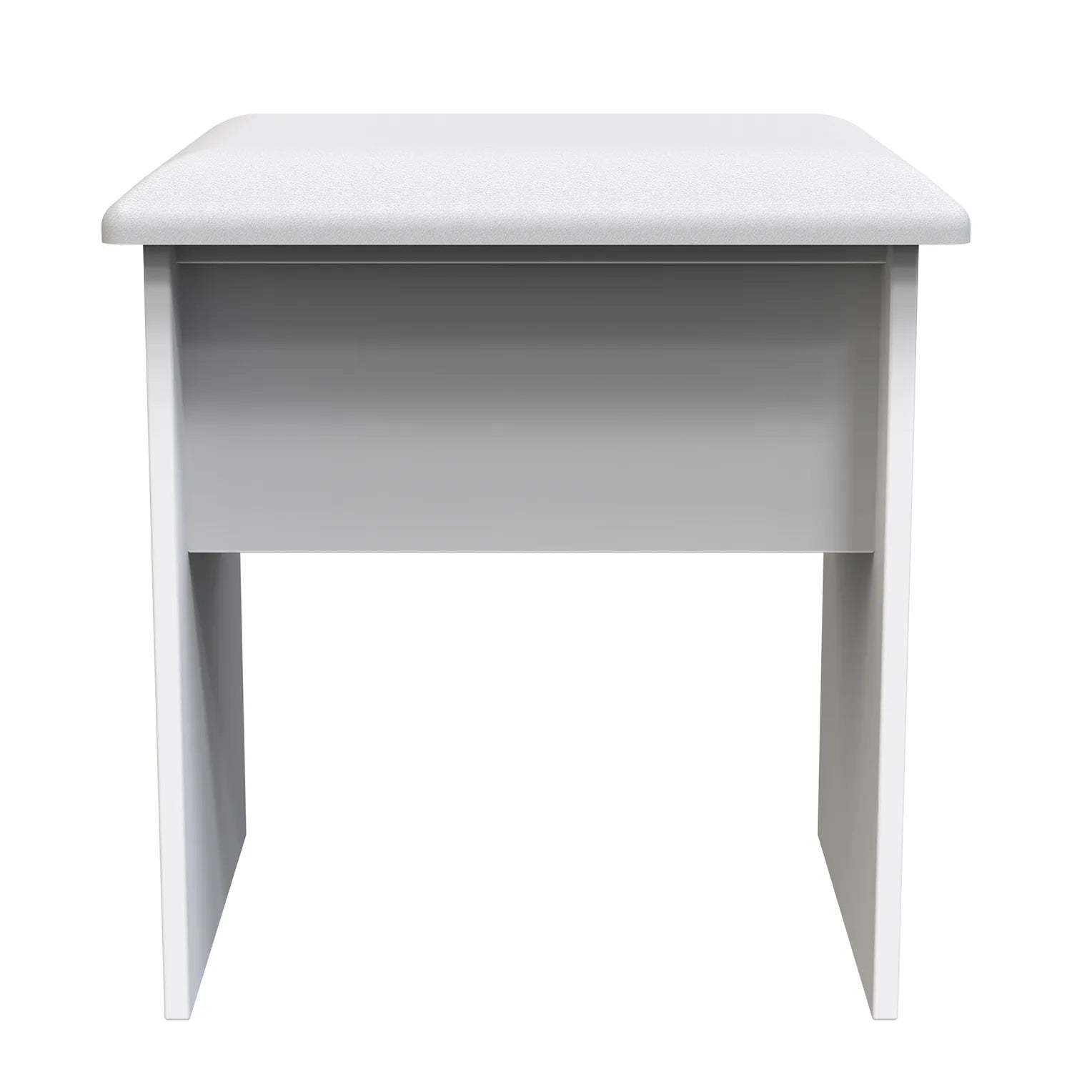 Norfolk White Ash Single Pedestal Dressing Table, Norfolk is a two colour tone Bedroom Furniture which has Bardilon oak top and painted base. Available in choice of 3 colours White, Kashmir and Grey. Fully Assembled. Quick Delivery - Stool 