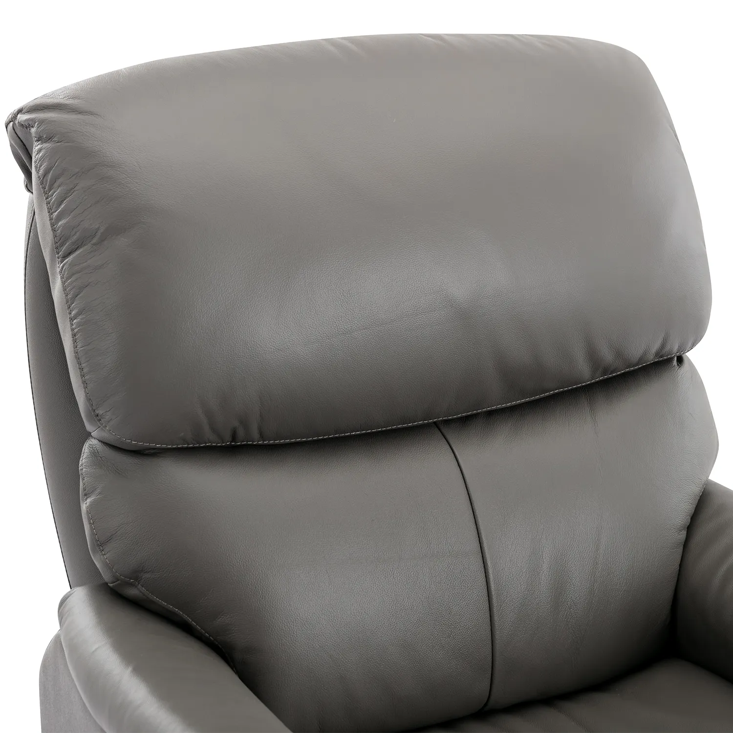 Grey Leather Chair for Elderly