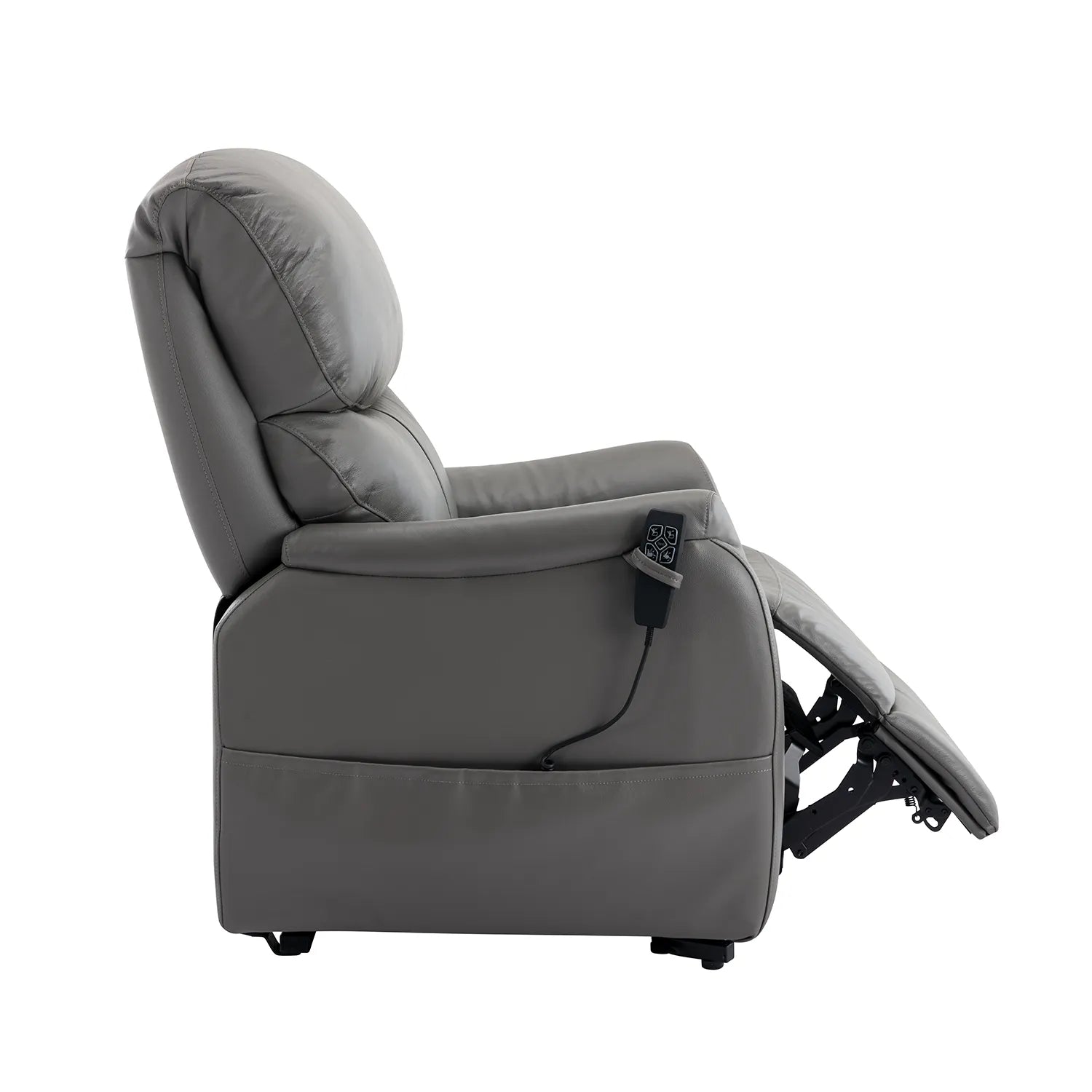 Grey leather riser recliner chairs