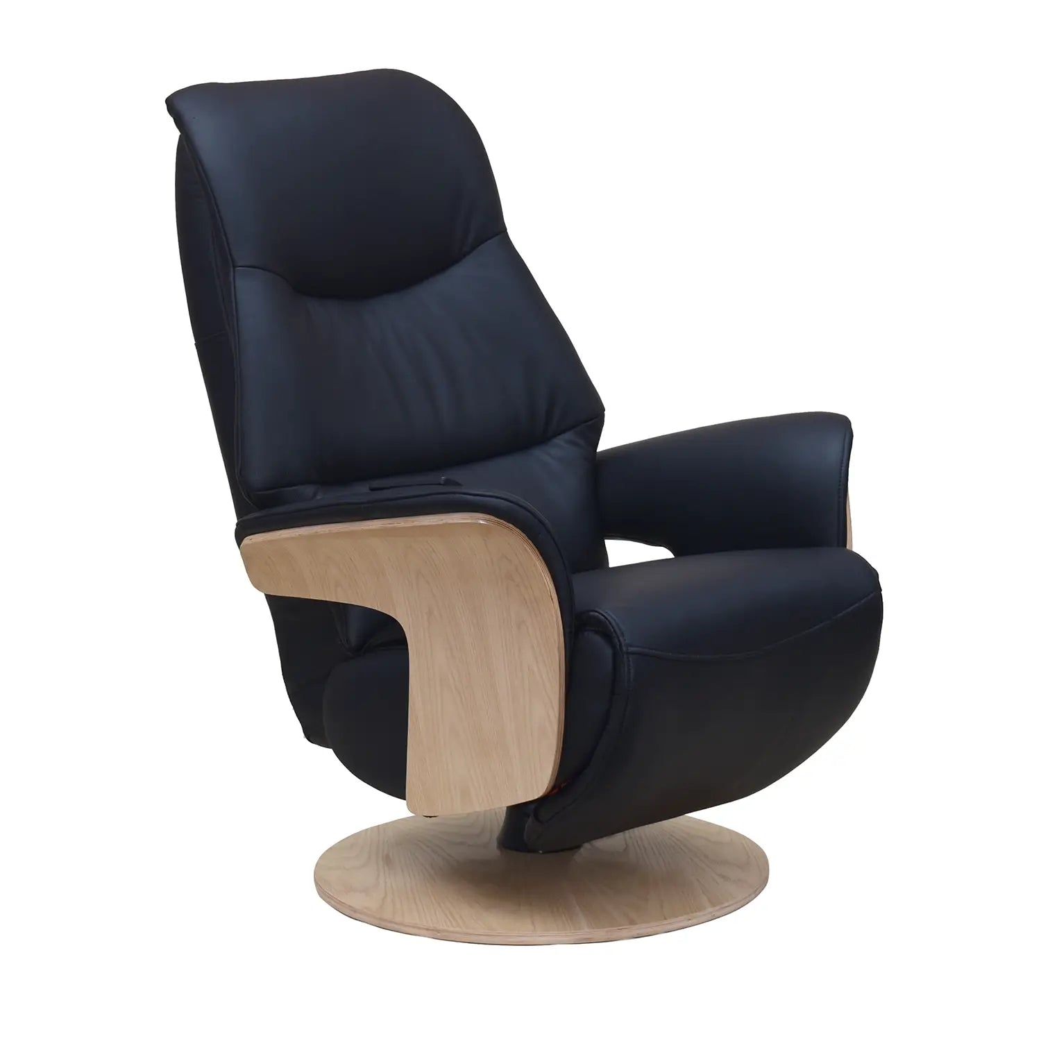 Olaf Leather Look Swivel Recliner Chair