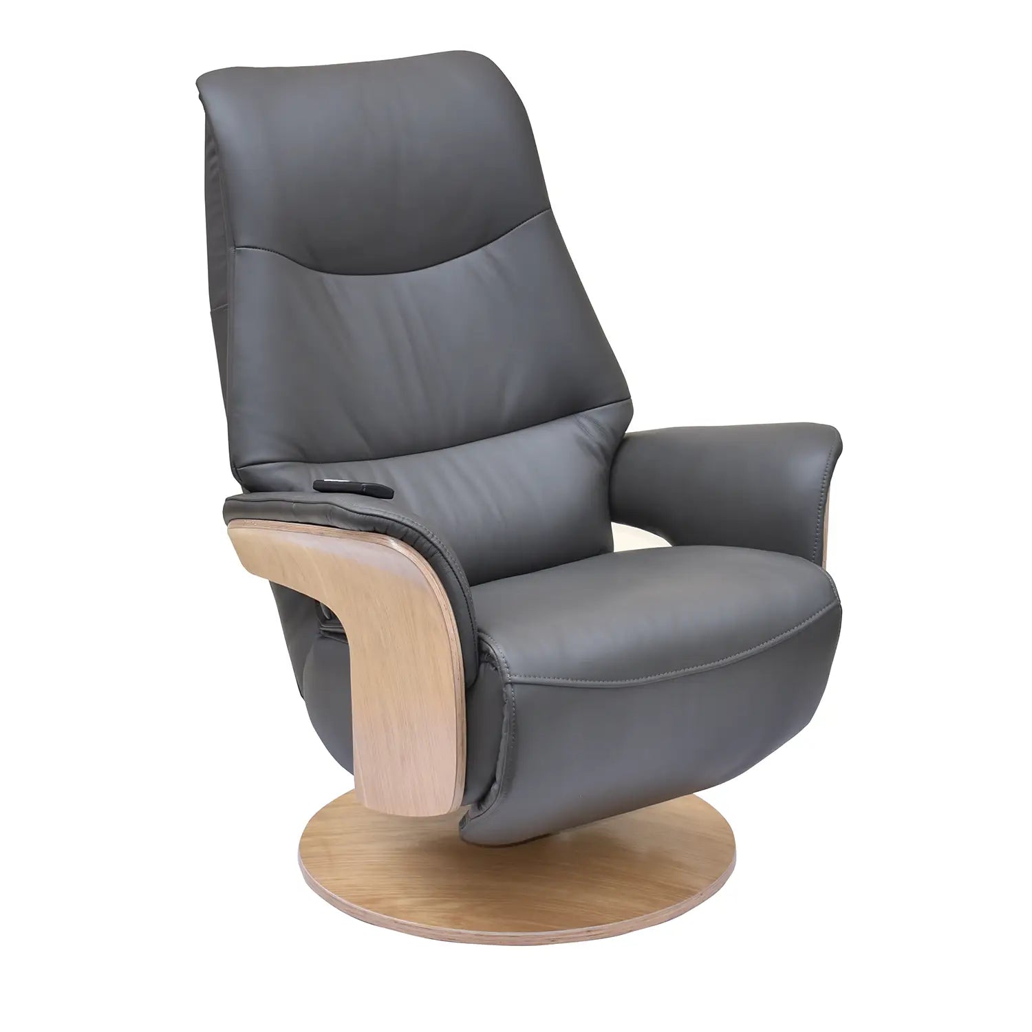 Olaf Leather Look Swivel Recliner Chair