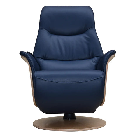 Olaf Leather Look Swivel Recliner Chair - 002