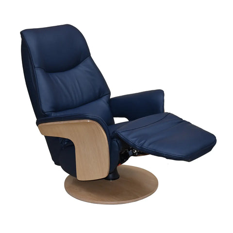 Olaf Leather Look Swivel Recliner Chair - 003