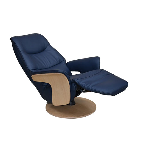 Olaf Leather Look Swivel Recliner Chair - 004