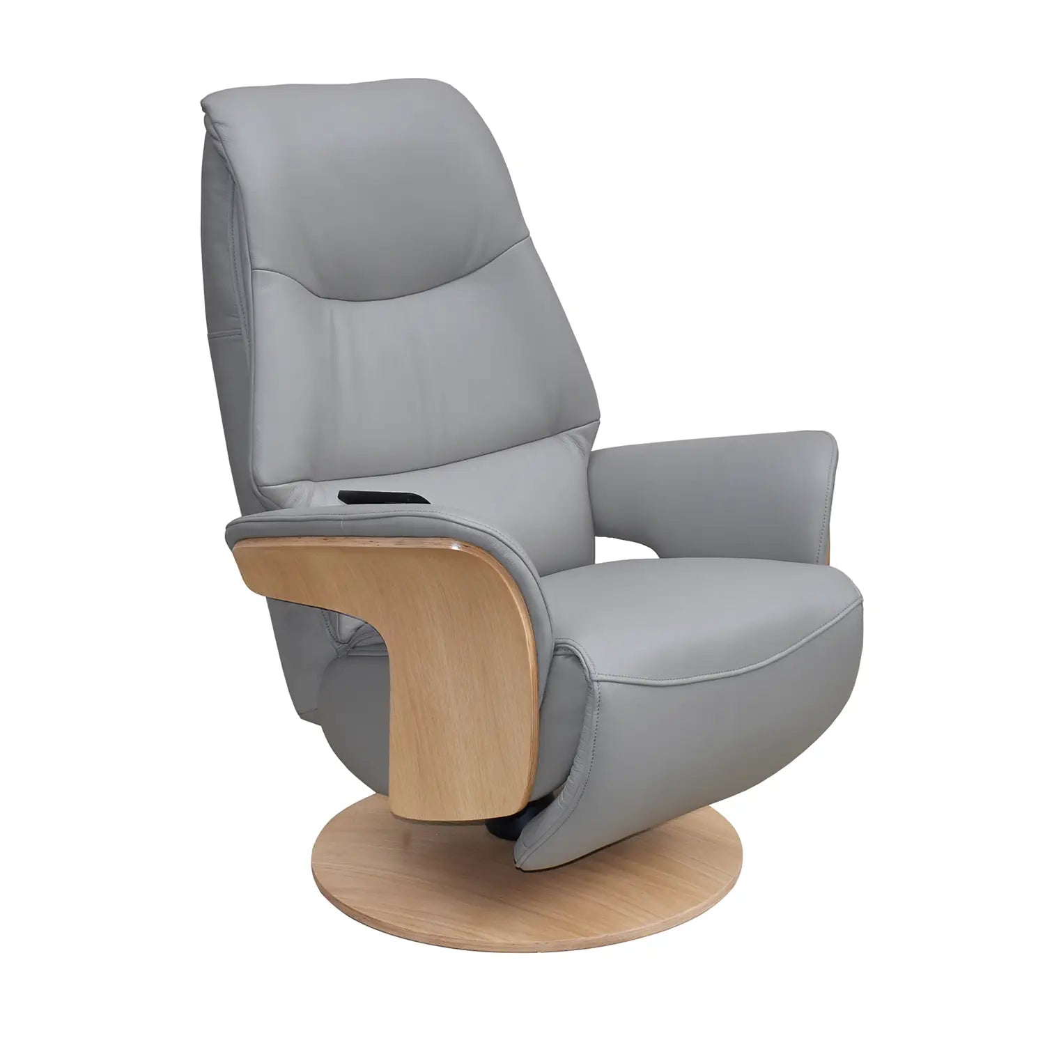 Olaf Leather Look Swivel Recliner Chair