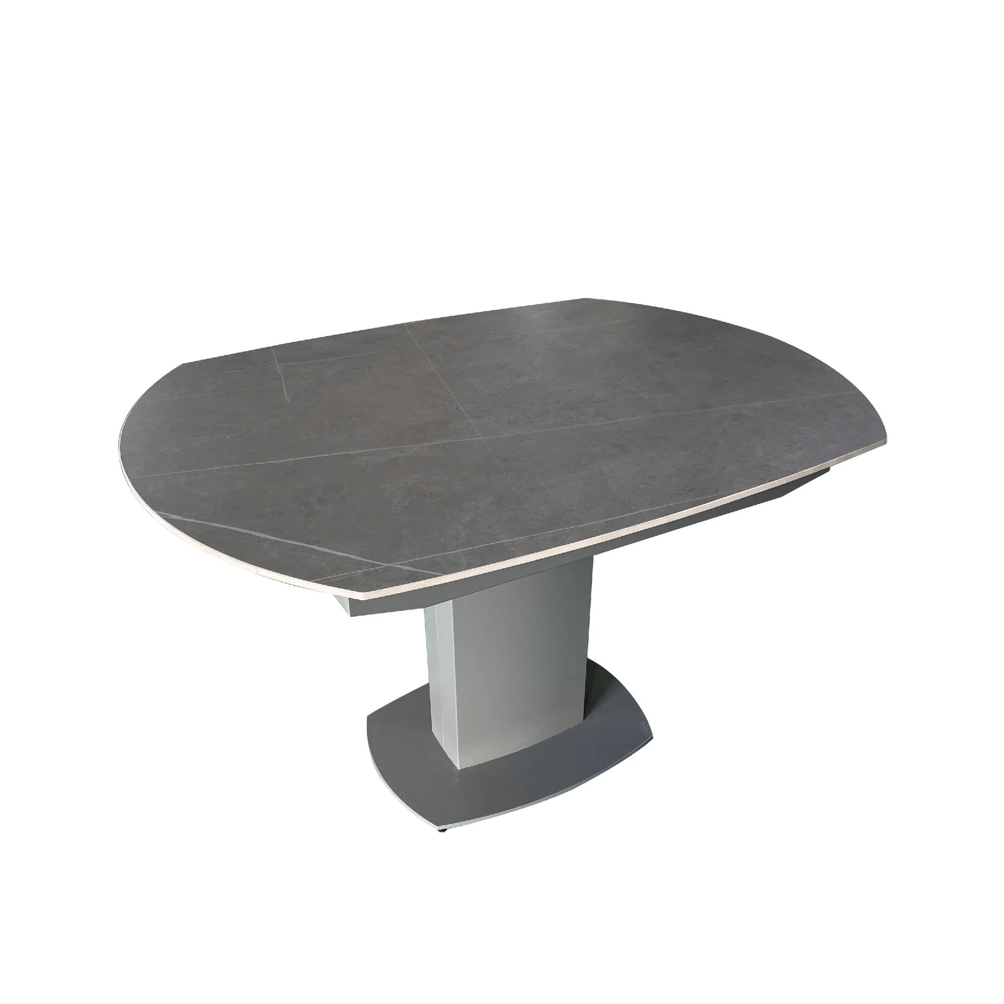 Oliver Matte Grey Ceramic Swivel Extending Dining Table