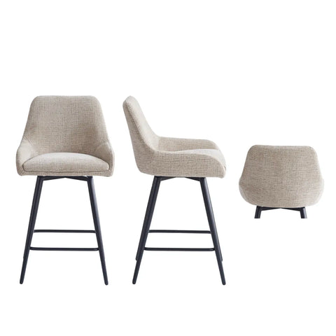 Oscar Fabric Upholstered Counter Stools – Pair