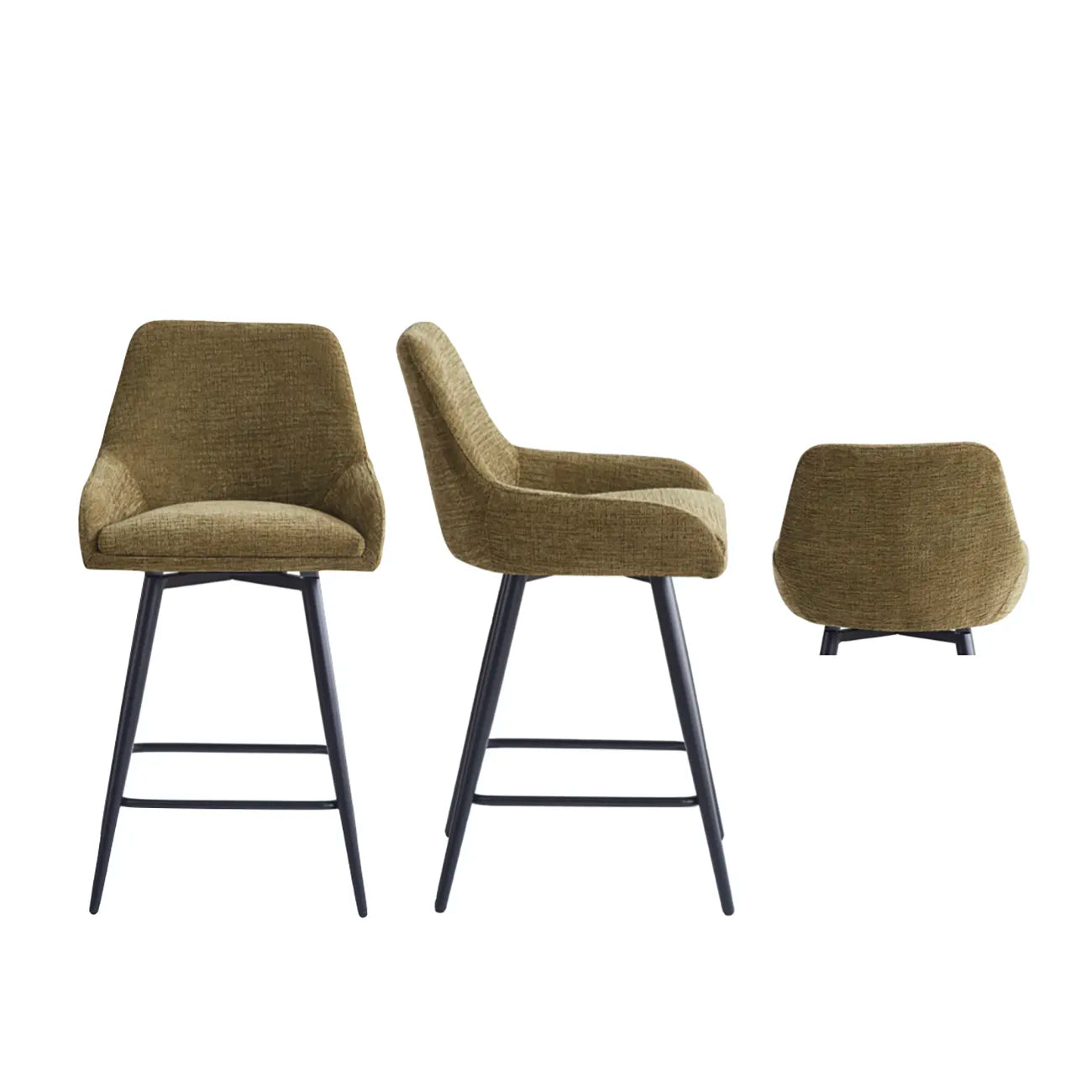 Oscar Fabric Upholstered Counter Stools – Pair