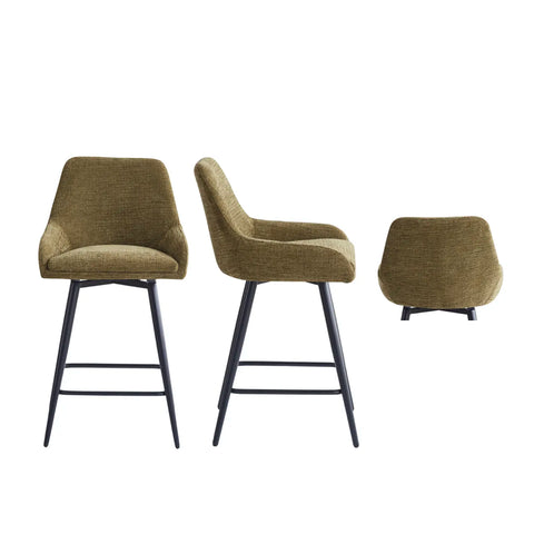 Oscar Fabric Upholstered Counter Stools – Pair