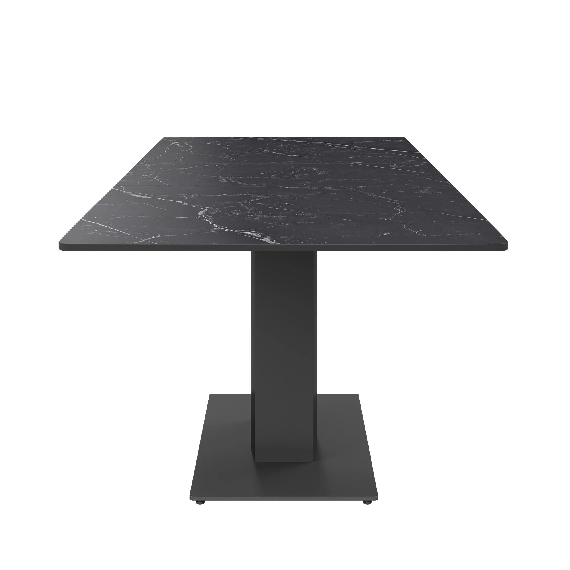 Pavoni 140-180cm Matte Black Ceramic Auto-Rise Extending Dining Table