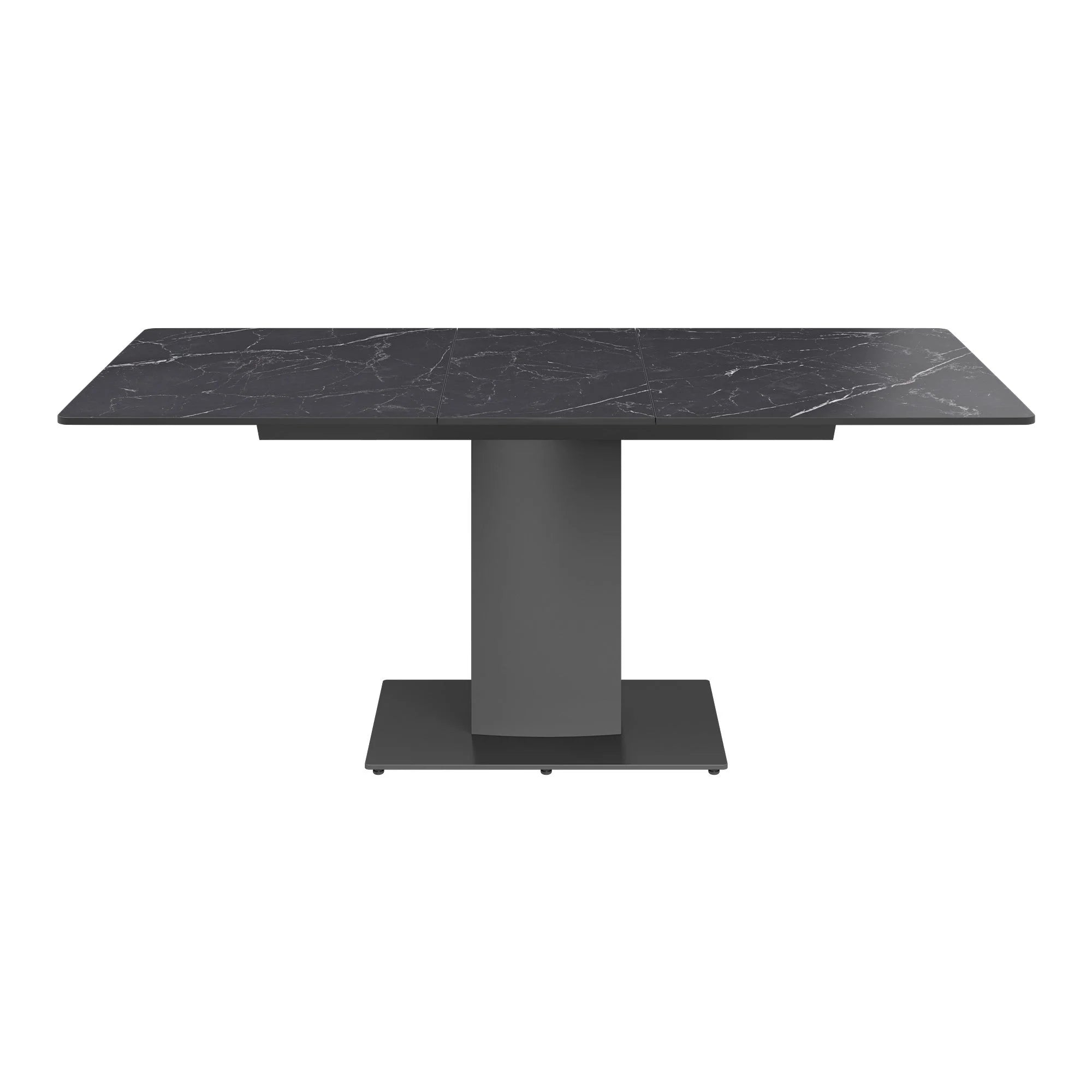 Pavoni 140-180cm Matte Black Ceramic Auto-Rise Extending Dining Table