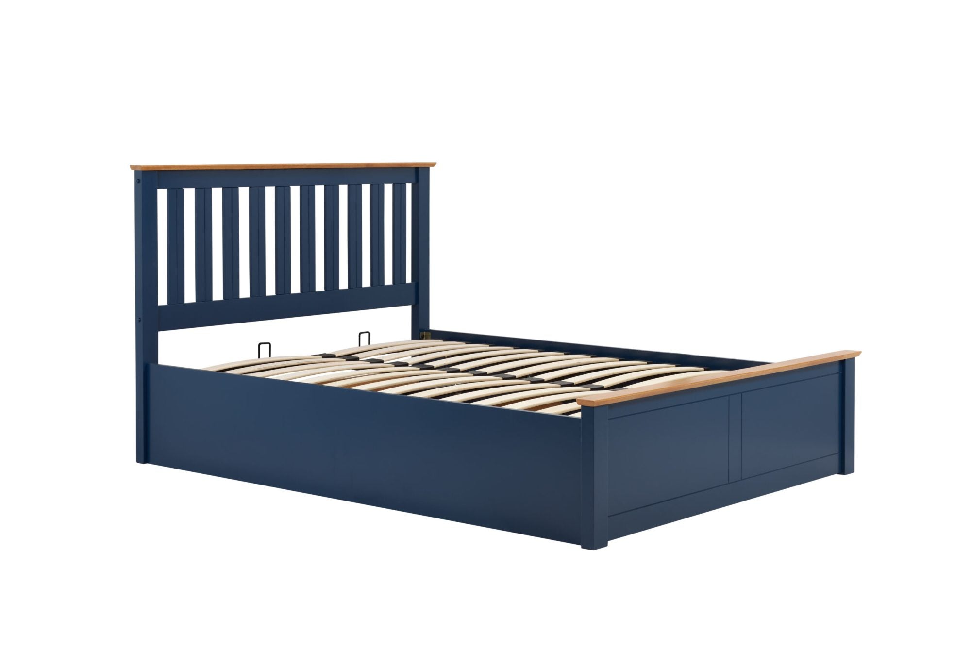 GroveCraft Blue Wooden Ottoman Bed Frame